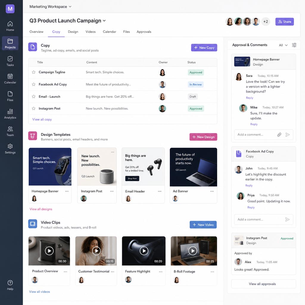 For teams that do not have in-house capacity, social media management and content creation services can complement software. In that case, your tools should still provide briefs, asset access, review comments, and approval history, so outside creators can plug into the same system rather than creating another disconnected process.